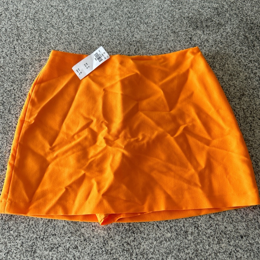 Orange Abercrombie and Fitch Mini Skort